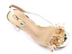 Silikonowe sandały damskie na obcasie - S. Barski MR-C1, złote