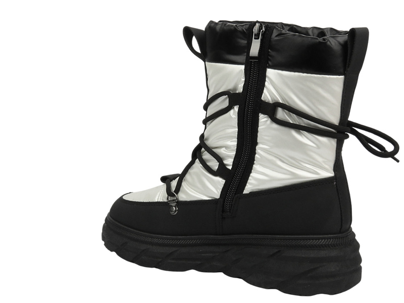 Śniegowce Damskie, Buty Zimowe Venezia C005MTWHOBB087 Białe Sznurowane