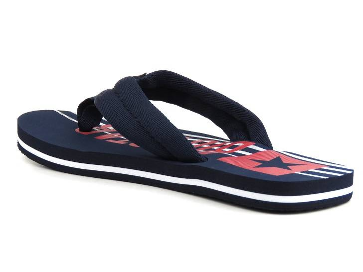 Klapki męskie na miękkiej piance - BIG STAR JJ174546, granatowe