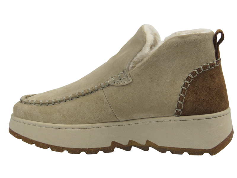 Damskie botki ocieplane Nika Komfort 0791-3085, beżowe