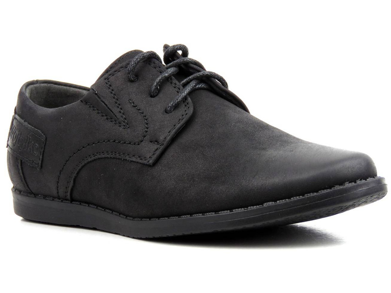Eleganckie półbuty wizytowe, buty komunijne - WOJTYŁKO 1377, czarne