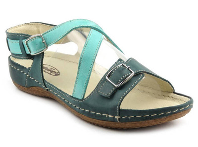 Skórzane sandały damskie polskiej marki Helios Komfort 215