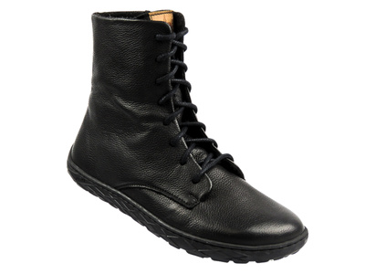 Barefoot minimalistyczne ocieplane  botki damskie czarne Nika Komfort 1442