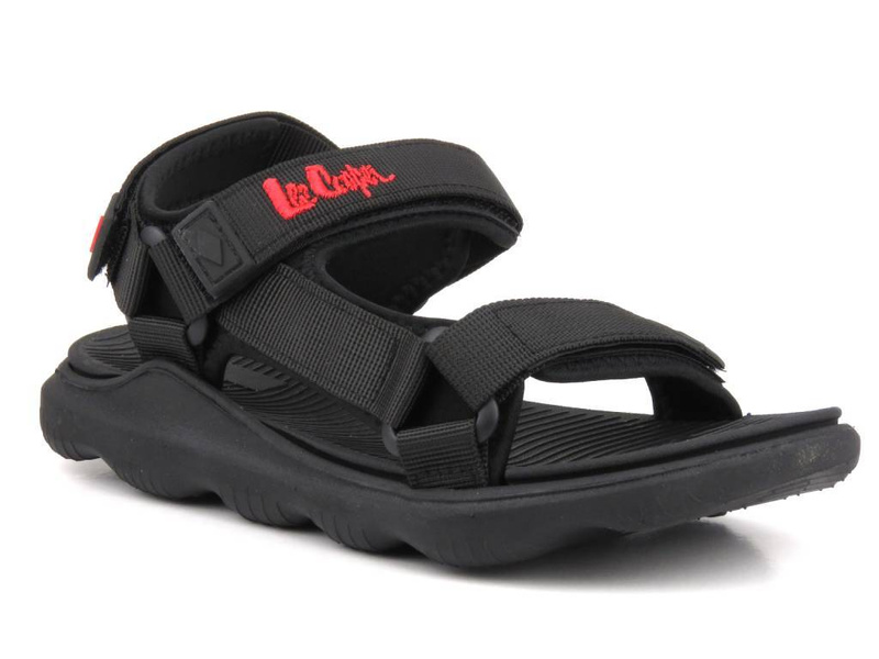 Sportowe sandały damskie na grubej podeszwie - Lee Cooper LCW-23-34-1692L, czarne