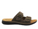 Klapki męskie z klamrami ciemnobrązowe INBLU ID-19