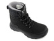 Śniegowce, buty zimowe damskie z materiałem Softshell - DK TECH 2104, czarno-szare