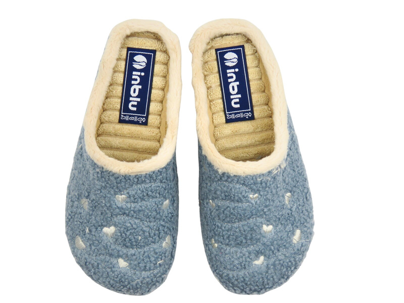 Kapcie damskie wsuwane INBLU ET-33 Niebieskie