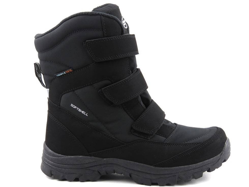 Śniegowce męskie z membraną i softshell - American Club SN05/22, czarne