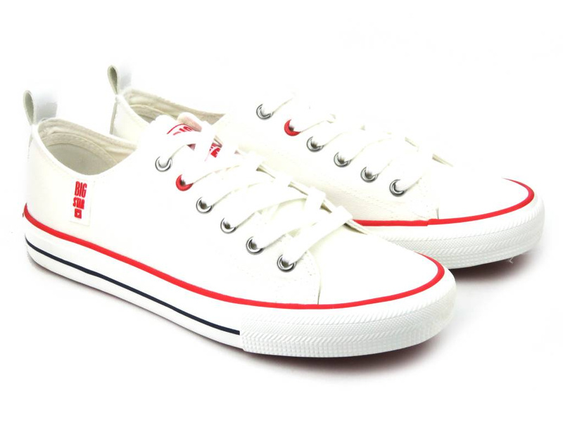 Trampki męskie klasyczne - BIG STAR JJ174062, białe