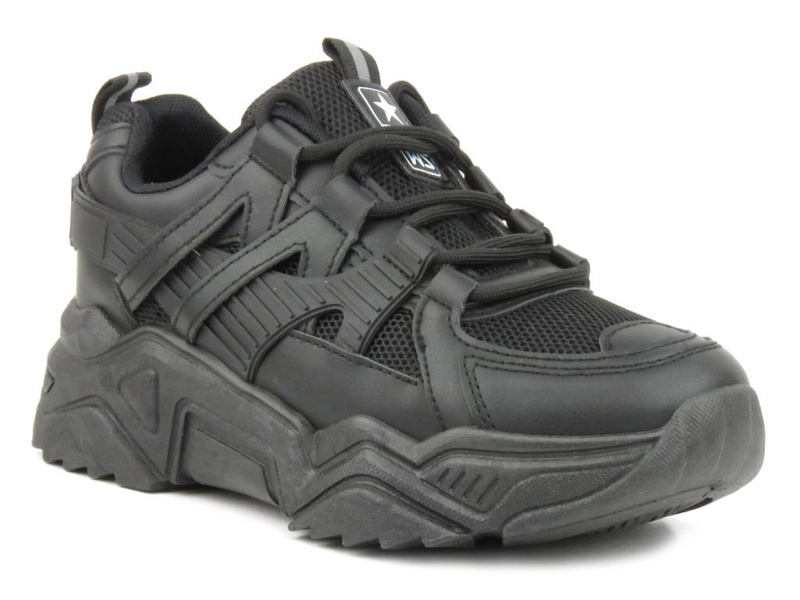Sneakersy, buty sportowe damskie NEWS 22SP35-4620, czarne