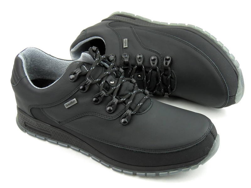 Trekkingi męskie, buty sportowe z membraną SympaTex - NIK 03-0948, czarne