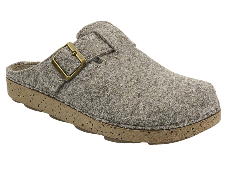 Filcowe Kapcie Męskie Ze Skórzaną Wkładką - INBLU MT-12 Beżowe Wsuwane