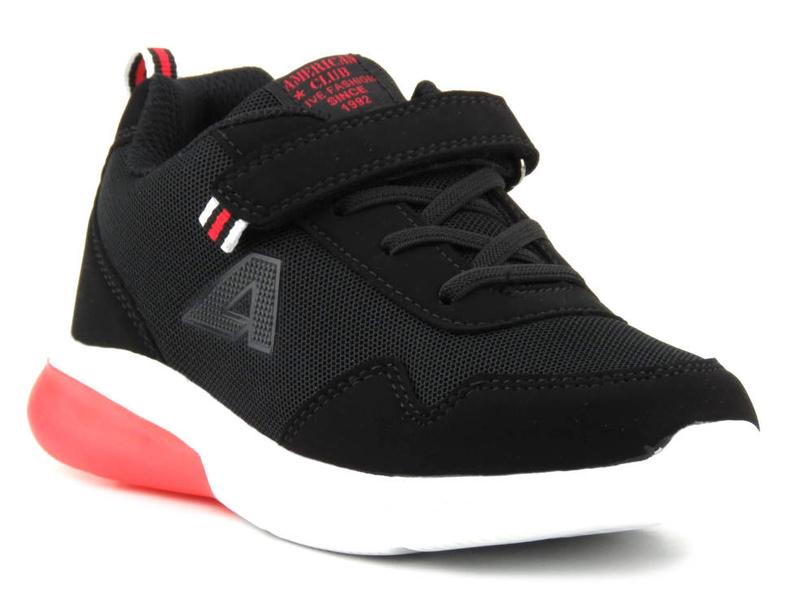 Buty sportowe dziecięce, adidasy American Club ES 118/23 ES 119/23, czarne