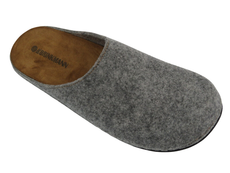 Kapcie Męskie Z Naturalnego Filcu BRINKMANN 220297-91 Wsuwane