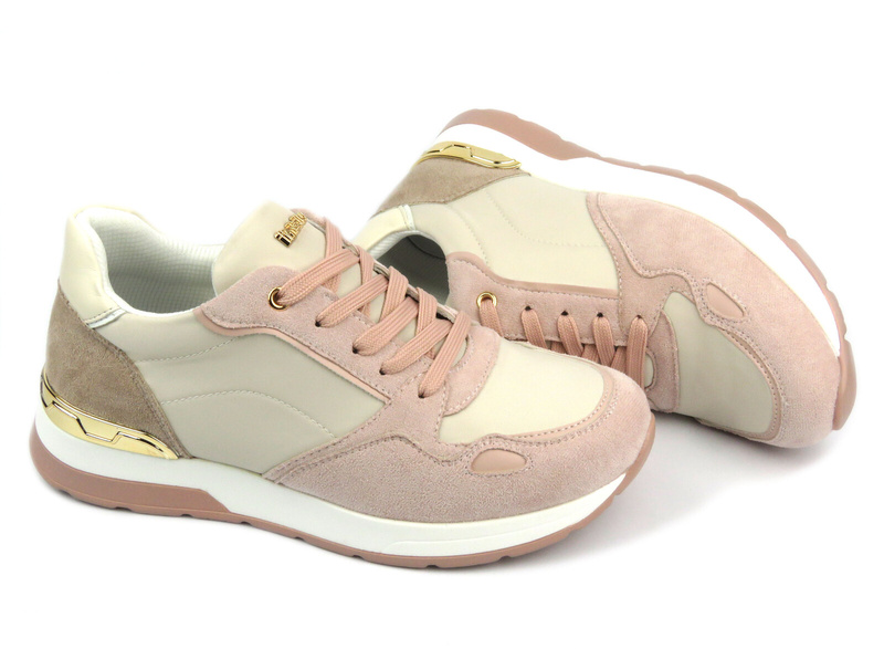 Sneakersy damskie na platformie - Inblu IN-364, różowe