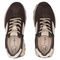 Damskie sneakersy skórzane zamszowe Filippo DP7976/26 brązowe – wygodne półbuty na grubej podeszwie