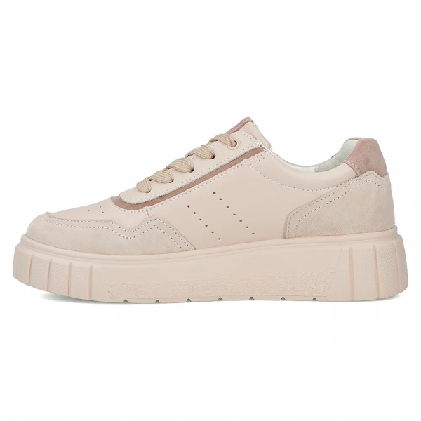 Sneakersy damskie na platformie - Filippo DP6862/25, beżowe