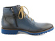 Skórzane trzewiki męskie z ociepleniem - Conhpol 1377, granatowe
