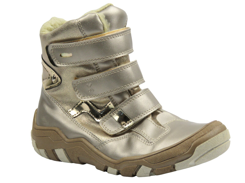 Trzewiki dziecięce dziewczęce platynowe Kornecki 06390