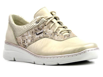 Półbuty damskie, sneakersy polskiej produkcji - HELIOS Komfort 396, złote