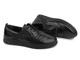 Sneakersy damskie ze skóry naturalnej- VENEZIA 234419-1, czarne