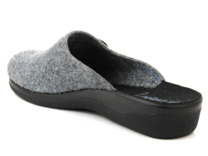 Kapcie, pantofle damskie filcowe - INBLU CA-116, srebrne