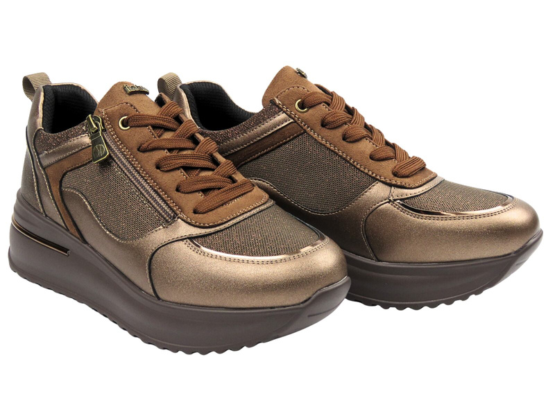 Damskie sneakersy INBLU IN-454, brązowe