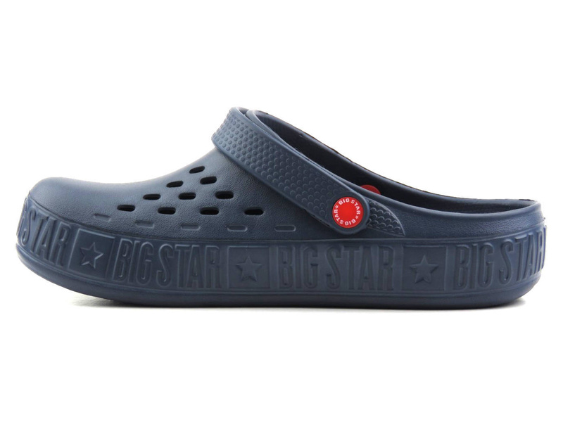 Piankowe klapki damskie, clogsy- BIG STAR II275002, granatowe
