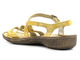 Sandały damskie ze skóry naturalnej - Helios Komfort 668, żółte