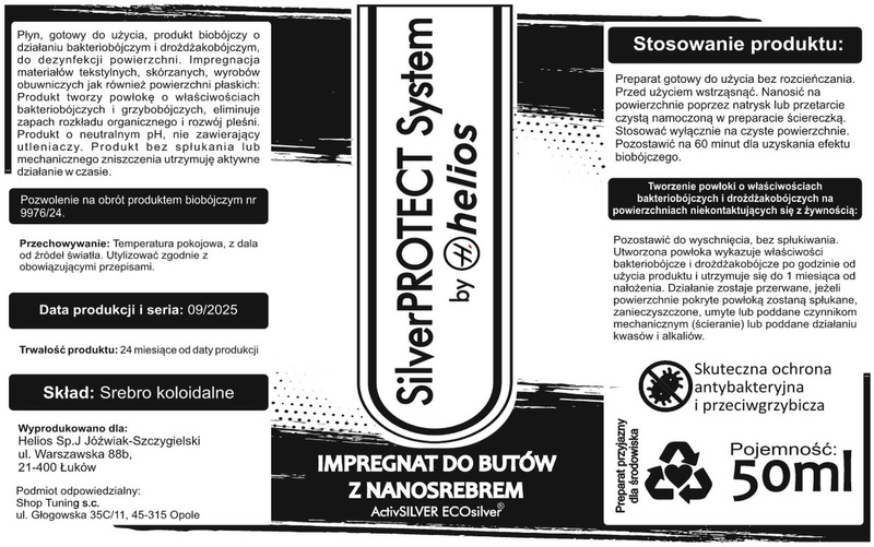 Impregnat do butów z NANOSREBREM Silver PROTECT System od HELIOS
