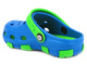 Klapki dziecięce clogsy- Realpaks PF-401, niebiesko-zielone