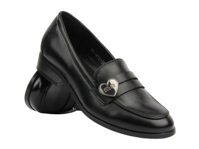 Eleganckie mokasyny damskie Vinceza 18101, czarne