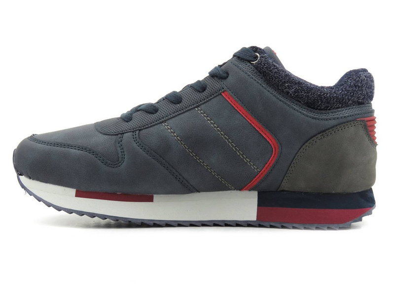 Sneakersy męskie ocieplone miękką tkaniną - LEE COOPER LCJ-21-29-0642M, granatowe