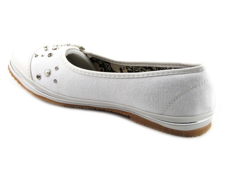 Baleriny, trampki młodzieżowe - ALWAYS AH8094-1, białe