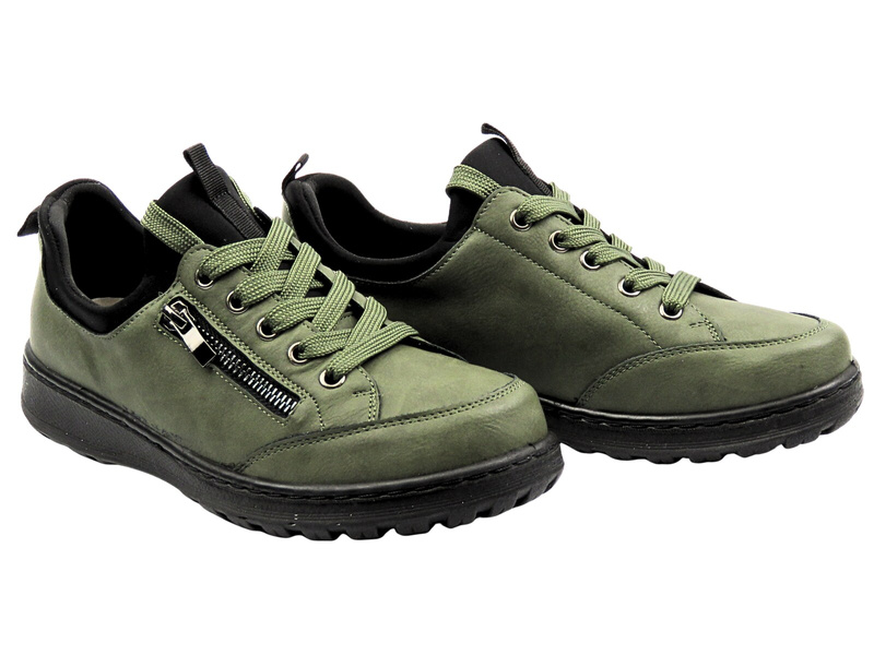 Sportowe półbuty damskie zielone Potocki 25-90359