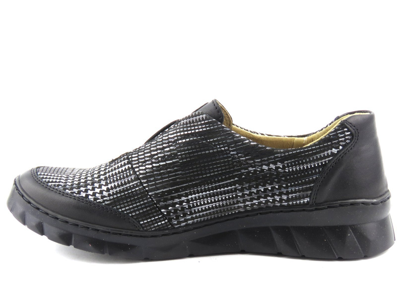 Bardzo wygodne półbuty damskie typu slip on - Helios Komfort 372