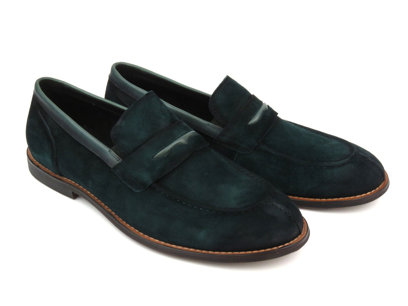 Wysokogatunkowe mokasyny męskie Brooman B463-G21-WX17, zielone