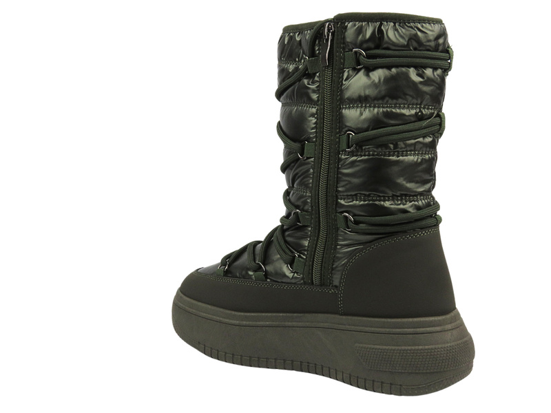 Śniegowce Damskie, Buty Zimowe Venezia C003MTKHOBB087 Zielone Na Suwak