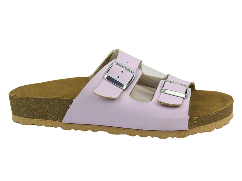 Klapki Damskie Na Grubej Podeszwie INBLU NM-28 Fioletowe Wsuwane