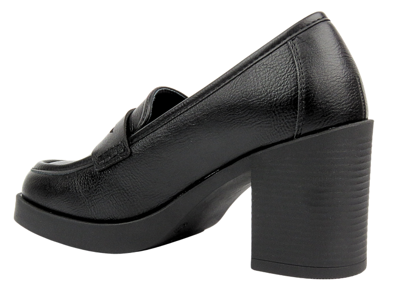 Półbuty Damskie Potocki 24-12451 Czarne Wsuwane Eleganckie