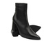 Eleganckie botki damskie na obcasie - VENEZIA L006LEBLOBB034, czarne na suwak