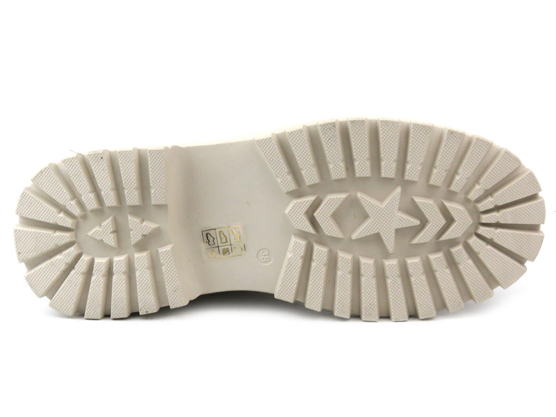 Botki trapery damskie skórzane - VENEZIA 0765572, beżowe