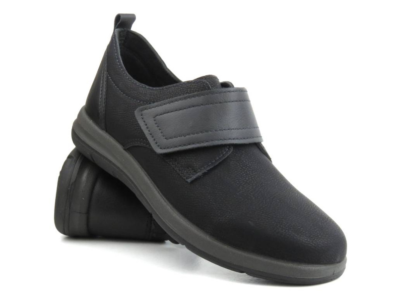 Kapcie profilaktyczne, buty ortopedyczne męskie Befado dr Orto 156M001, czarne