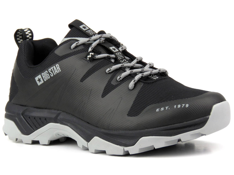 Sneakersy, trekkingi męskie z technologią Memory Foam - BIG STAR KK174087, czarne