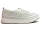 Półbuty damskie sportowe z ażurowym wykończeniem - VENEZIA 268147, białe