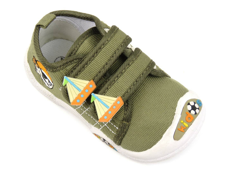 Kapcie dziecięce AMERICAN CLUB 170, khaki