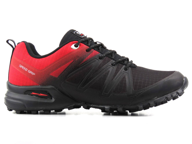 Buty męskie sportowe, adidasy do biegania - DK Speed Grip VB16795, czarnoczerwone