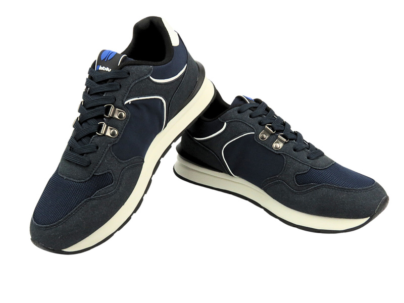 Sznurowane buty męskie sportowe niebieskie Inblu IU-16 