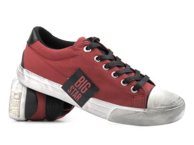 Trampki męskie niskie - Big Star JJ174250, burgundowe