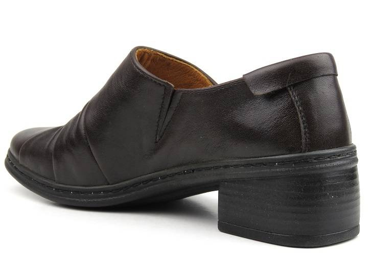 Półbuty damskie na obcasie - HELIOS Komfort 700, brązowe